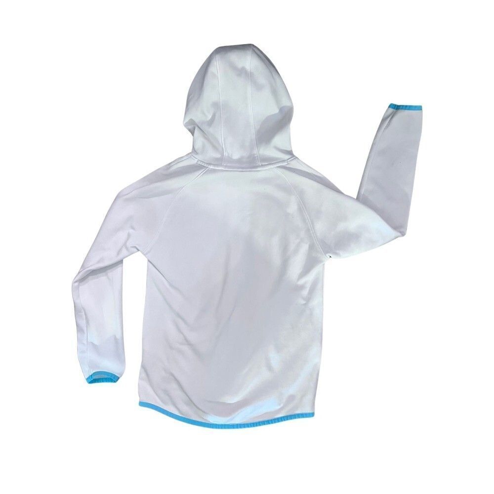 Under Armour Hoodie White Heart Pullover Girls Size Medium - Picture 2 of 6